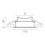 012806 Рамка (светильник) PVC д/LED-модулей 941хх и LED-ламп D50мм PIANO ROUND БЕЛЫЙ IP65