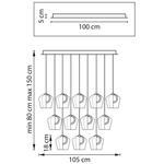 796349 Люстра CARAMELLO LED 24х6W 2600LM КОФЕЙНЫЙ/МУЛЬТИКОЛОР 3000K