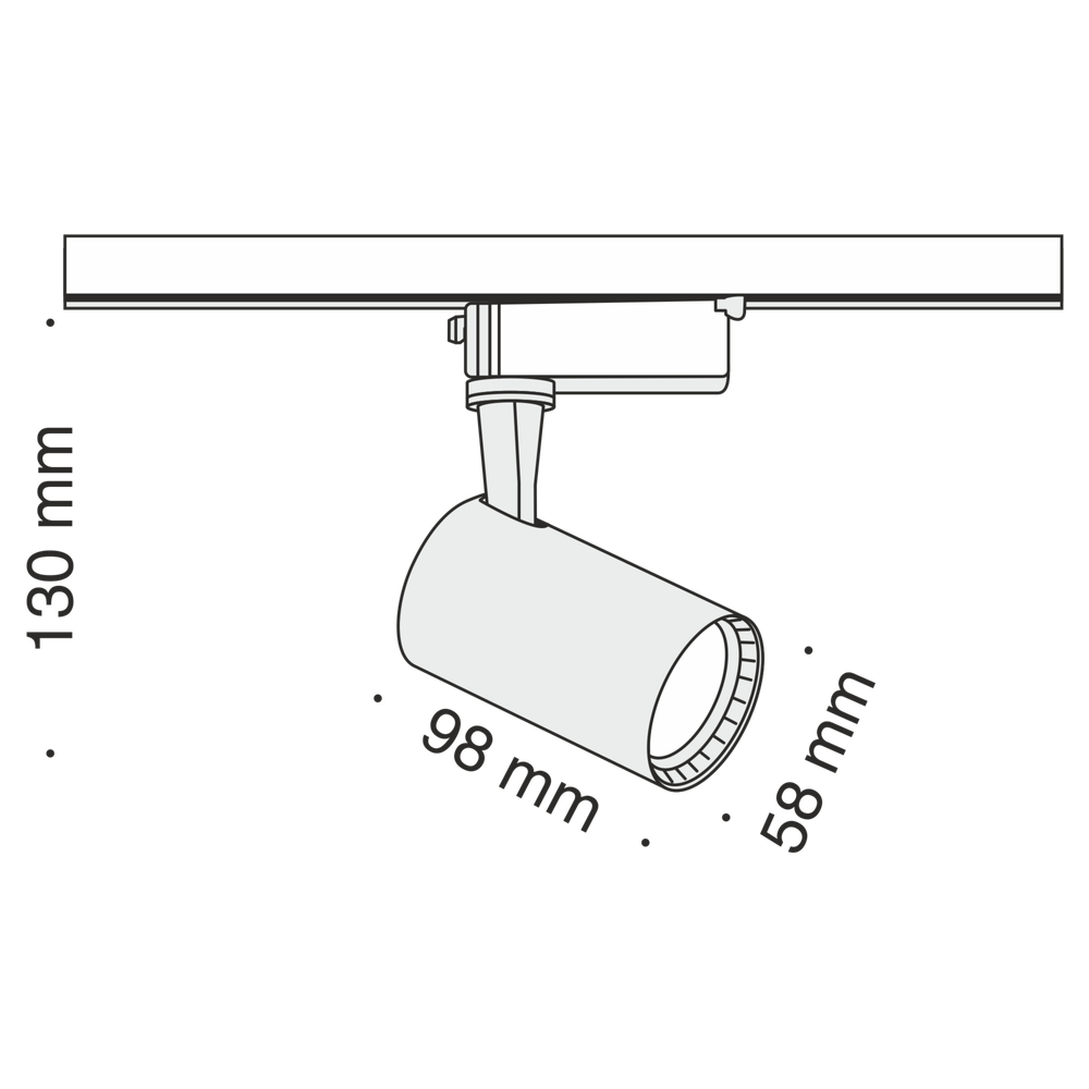 Трековый светильник Technical TR003-1-6W4K-B