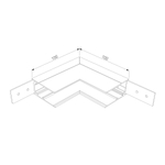 Slim Magnetic Коннектор угловой внутренний для накладного шинопровода белый 85091/11 85091/11