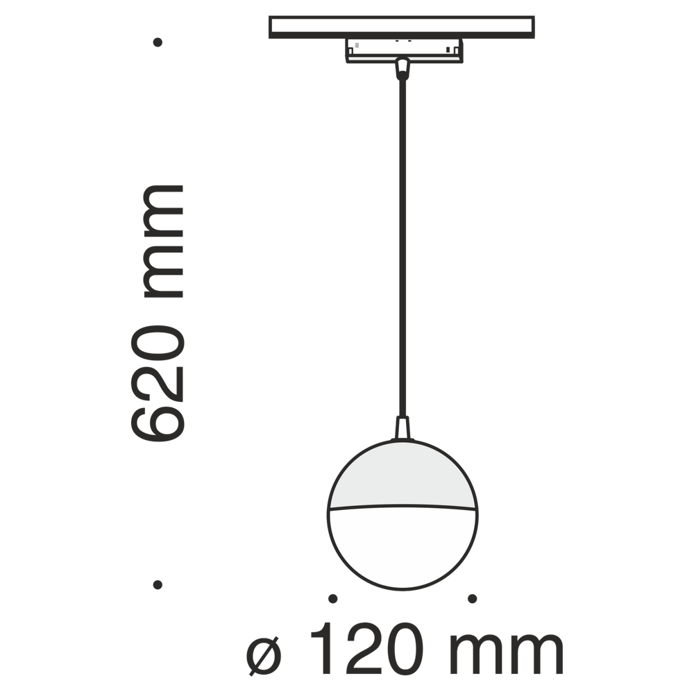 Трековый подвесной светильник Technical TR018-2-10W4K-B