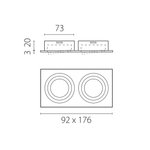 011626 Светильник SINGO BASE Quad X2 MR16 ЧЕРНЫЙ