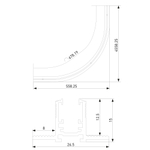 Mini Magnetic Шинопровод под ГКЛ 12,5мм черный Ø900 85220/00