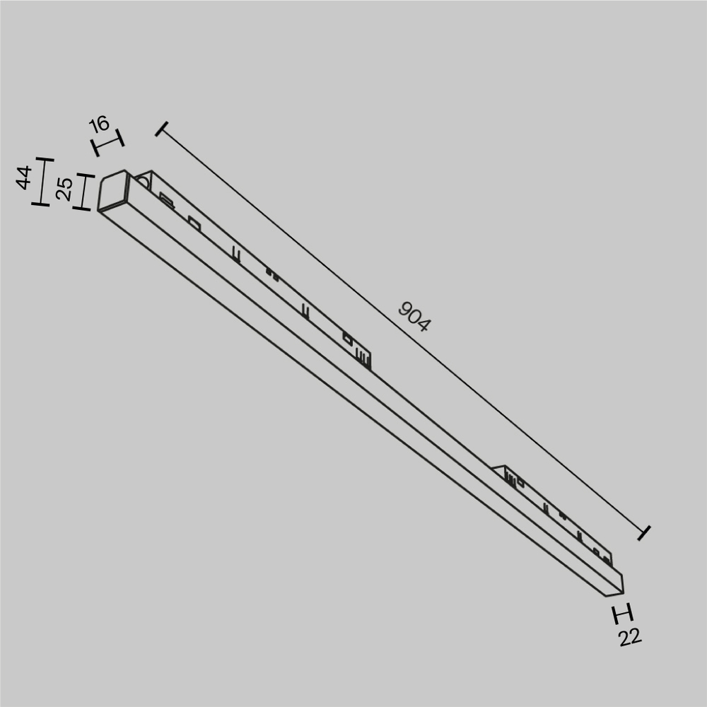Трековый светильник Technical TR030-4-30W3K-WW-DS-B