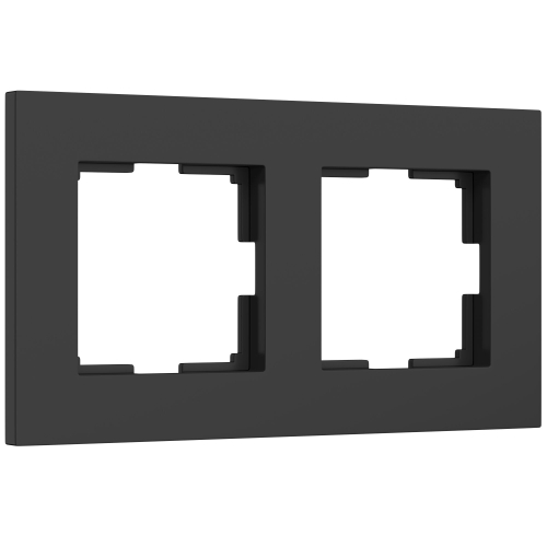 Купить Рамка из поликарбоната на 2 поста Slab черный софт W0022908