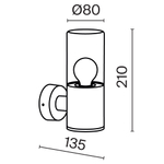 Уличный настенный светильник Outdoor O432WL-01GF