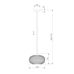 Подвесной светильник 50262/1 темно-серый