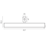 270347 Светильник 48V линейный DUE HERMES 18W 1000LM 110G ЧЕРНЫЙ 4000K