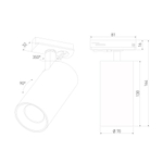 Basic System Comel Трековый поворотный светильник 18W 4200K черный однофазный 85211/01