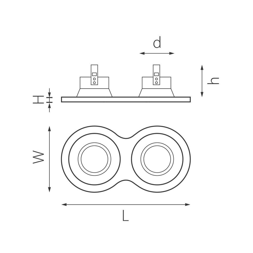 D6230707 Светильник DOMINO ROUND МR16 (214623+214607+214607)