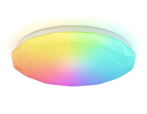 Купить FZ417 WH белый IP20 46W 3000K-6500K+RGB D380*60 (ПДУ ИК)