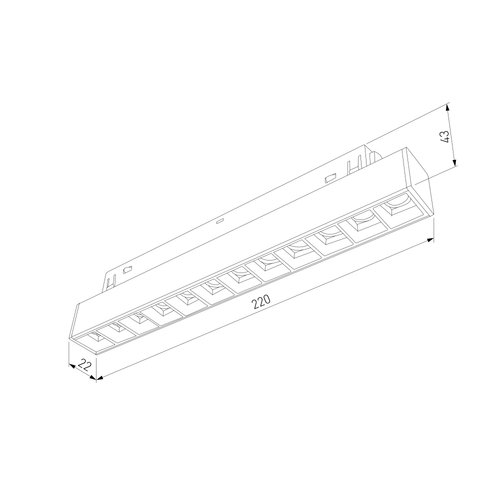 Slim Magnetic Трековый светильник 12W 4000K Artas чёрный/золото 85103/01 85103/01