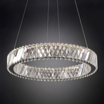 Светодиодная хрустальная люстра 101004 LED никель хрусталь Strotskis
