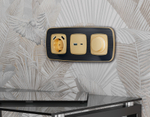 MO611010 Комплект механизма розетки OMEGA Шампань 2USB A+C 20W (быстрая зарядка) QUANT (OP6110, VM177)