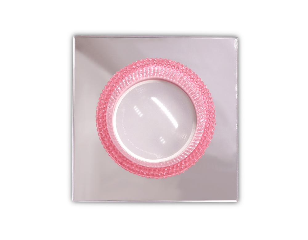 TN356 CH/PI хром/розовый GU5.3+3W (LED COLD) 95*95*45