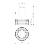 Подвесная люстра с хрусталем 90370/1 Strotskis