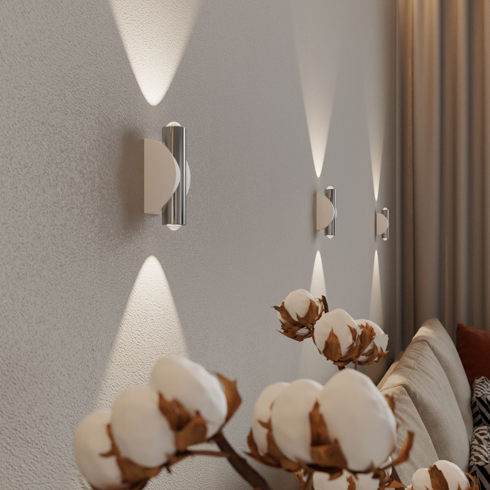 Настенный светодиодный светильник Steel LED белый/сталь 40109/LED белый/сталь