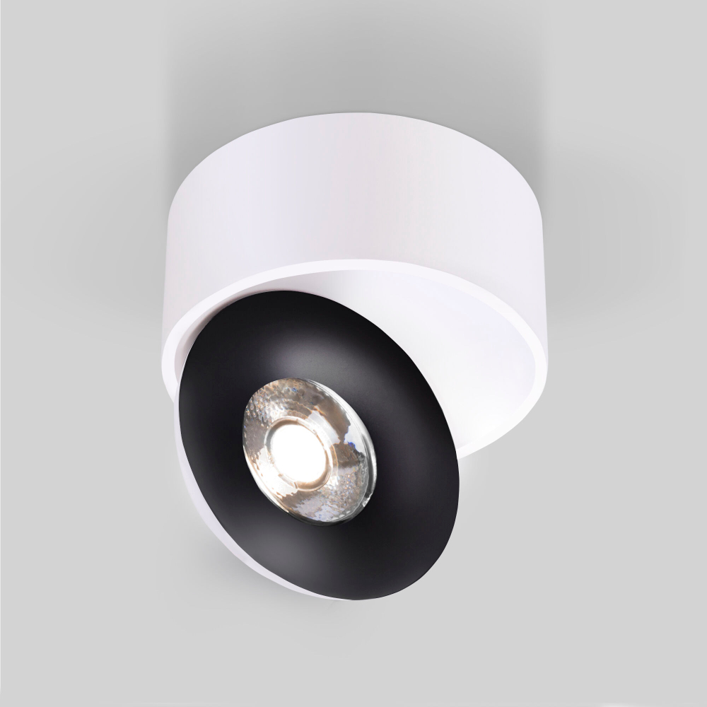 Накладной светодиодный светильник Glide белый/черный 25100/LED