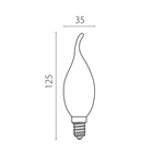 933604 Лампа энергосберегающая LED FILAMENT 220V CA35 E14 6W=65W 400-430LM 360G CL 4000K 30000H