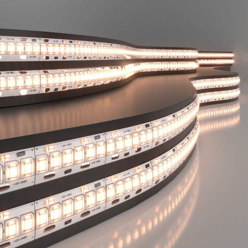 Купить Светодиодная лента 12 В 16 Вт/м 240 Led/м 2835 IP65, теплый белый 3300K, 5 м Лента светодиодная 12V 16W 240Led 2835 IP65 тёплый белый, 5м
