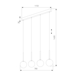 Подвесной светильник со стеклянными плафонами 4503 Martin