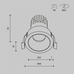 Встраиваемый светильник Technical DL115-10W-3K-W