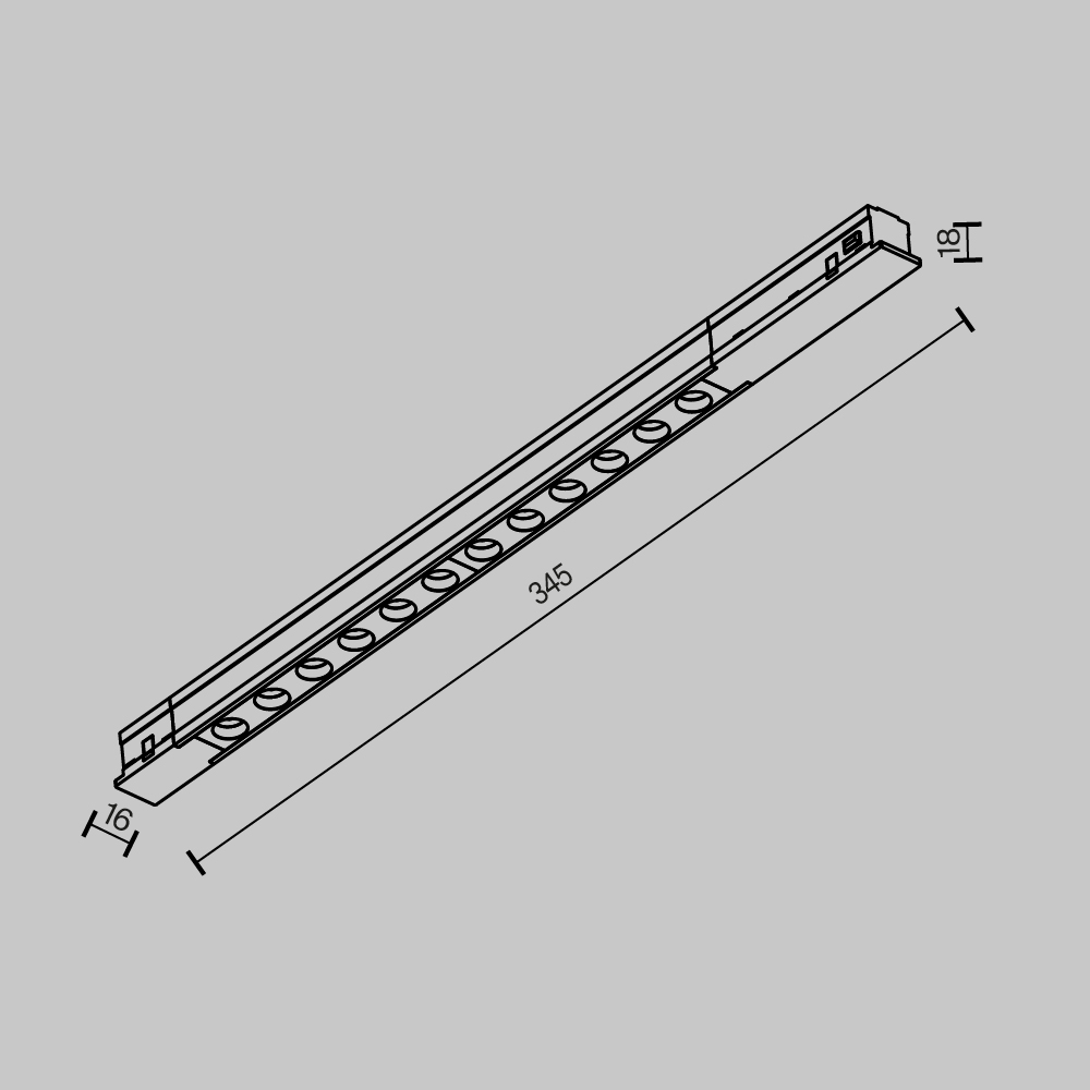 Трековый светильник Technical TR232-2-10W3K-B