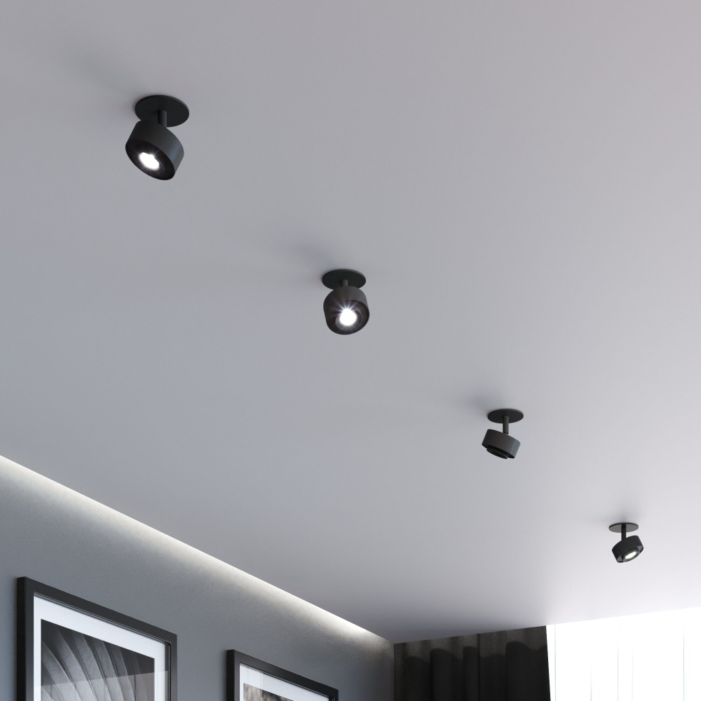 Потолочный поворотный светодиодный светильник Only 6W 4000K чёрный 25089/LED