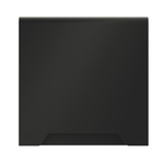 Накладка для розетки с заземлением, защитными шторками и крышкой, S70 (черный матовый)