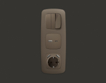 OP6410 Лицевая панель OMEGA (Темная бронза матовый) для розетки 2USB тип A+C QUANT