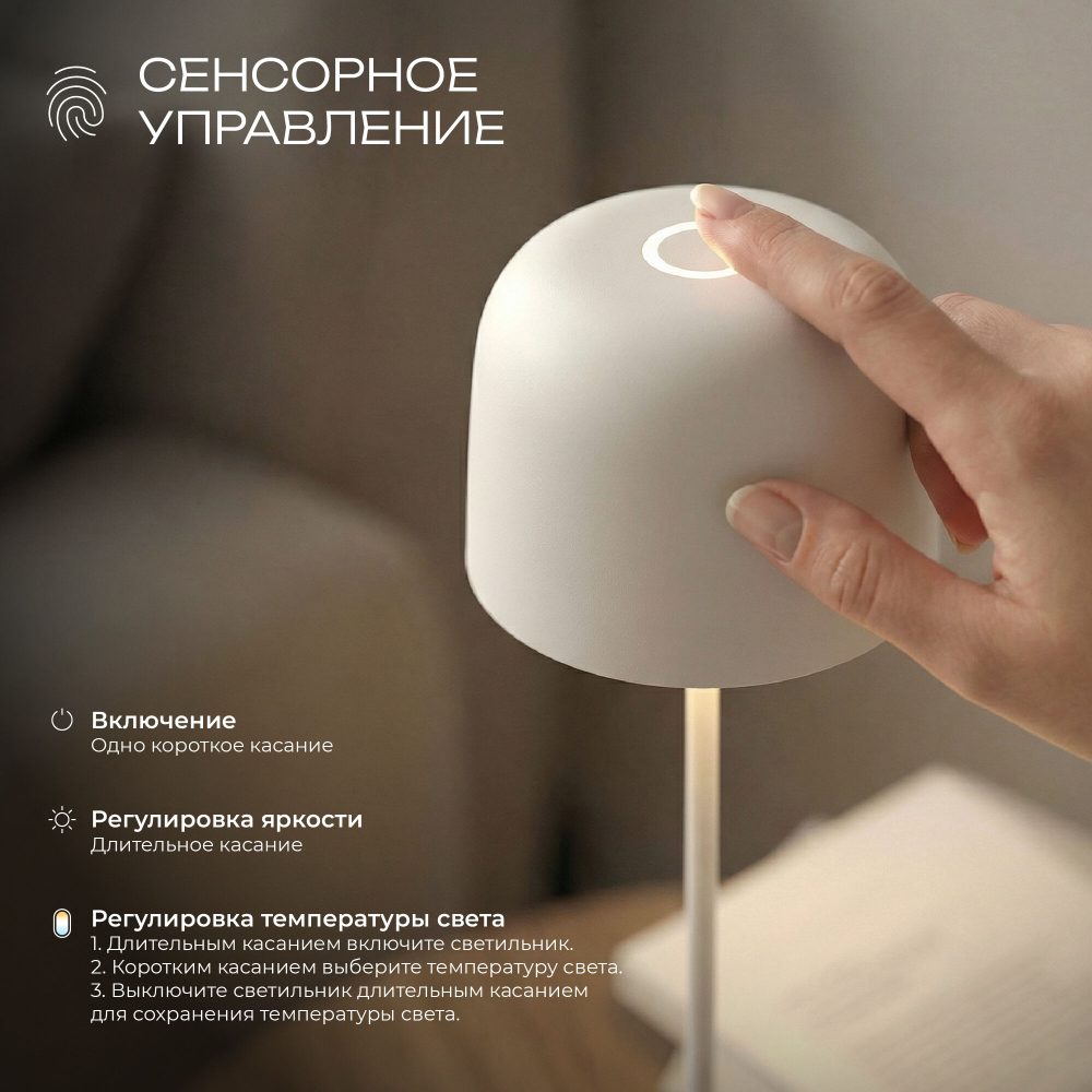Компактный светодиодный настольный светильник Bitty бежевый IP54 TL70260