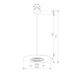 Подвесной светильник с металлическим плафоном 40031/1 LED / белый
