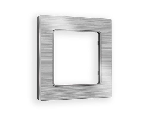 Купить AF550101 Рамка ALFA Platos (Серебро Металл шлифованный) 1-ая