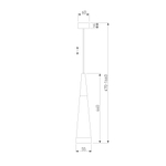 Подвесной светодиодный светильник DLR038 7+1W 4200K белый матовый