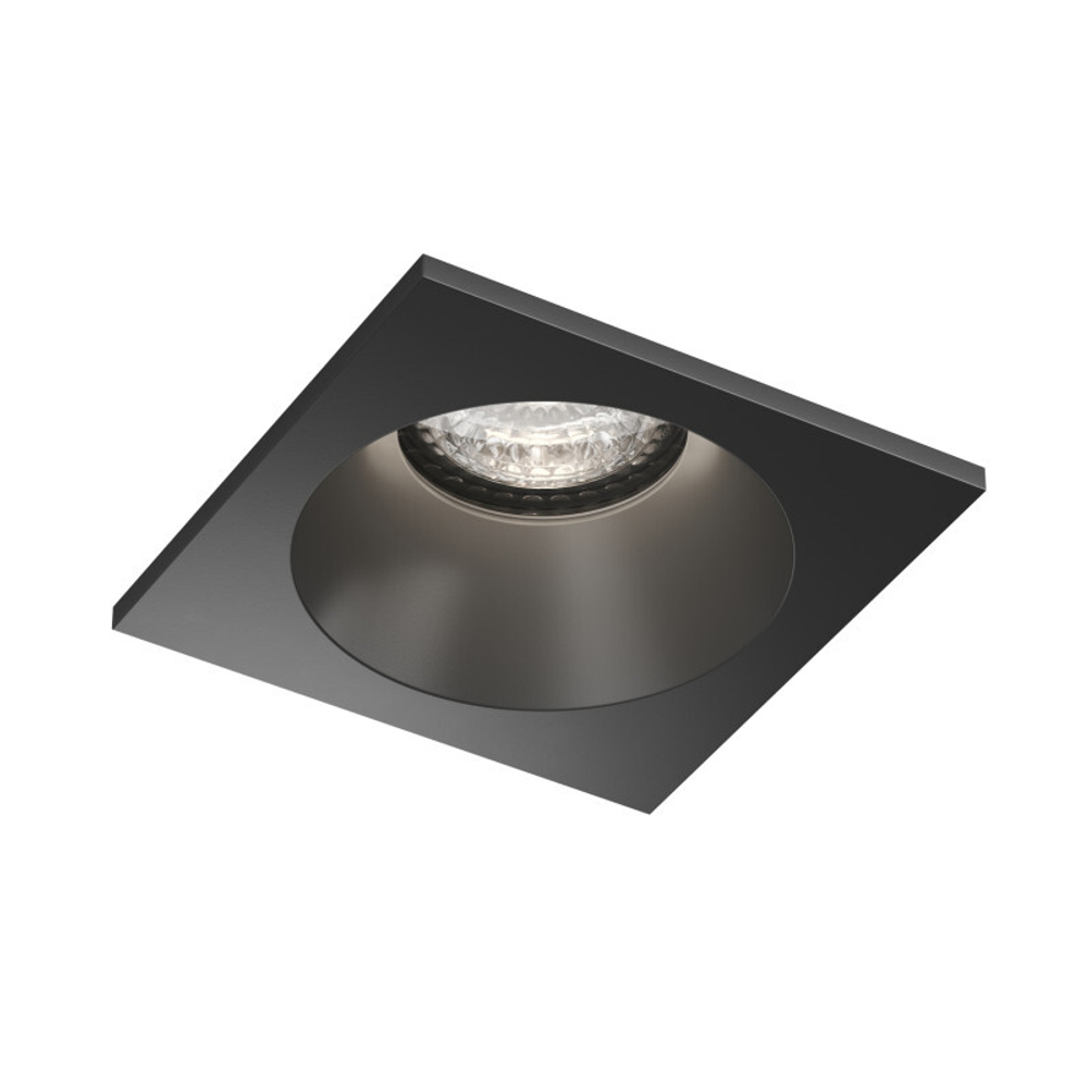 DK2131-BK Встраиваемый влагозащищённый светильник COVE, IP44, до 15 Вт LED, GU10, алюминий, чёрный