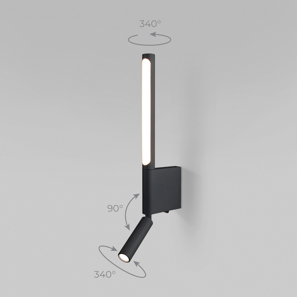 Настенный светодиодный светильник Sarca LED 40111/LED черный
