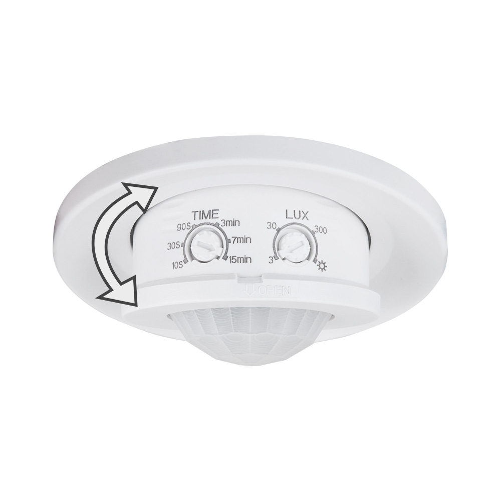 Инфракрасный датчик движения 8м 1200W 360° IP20 SNS-M-12 белый