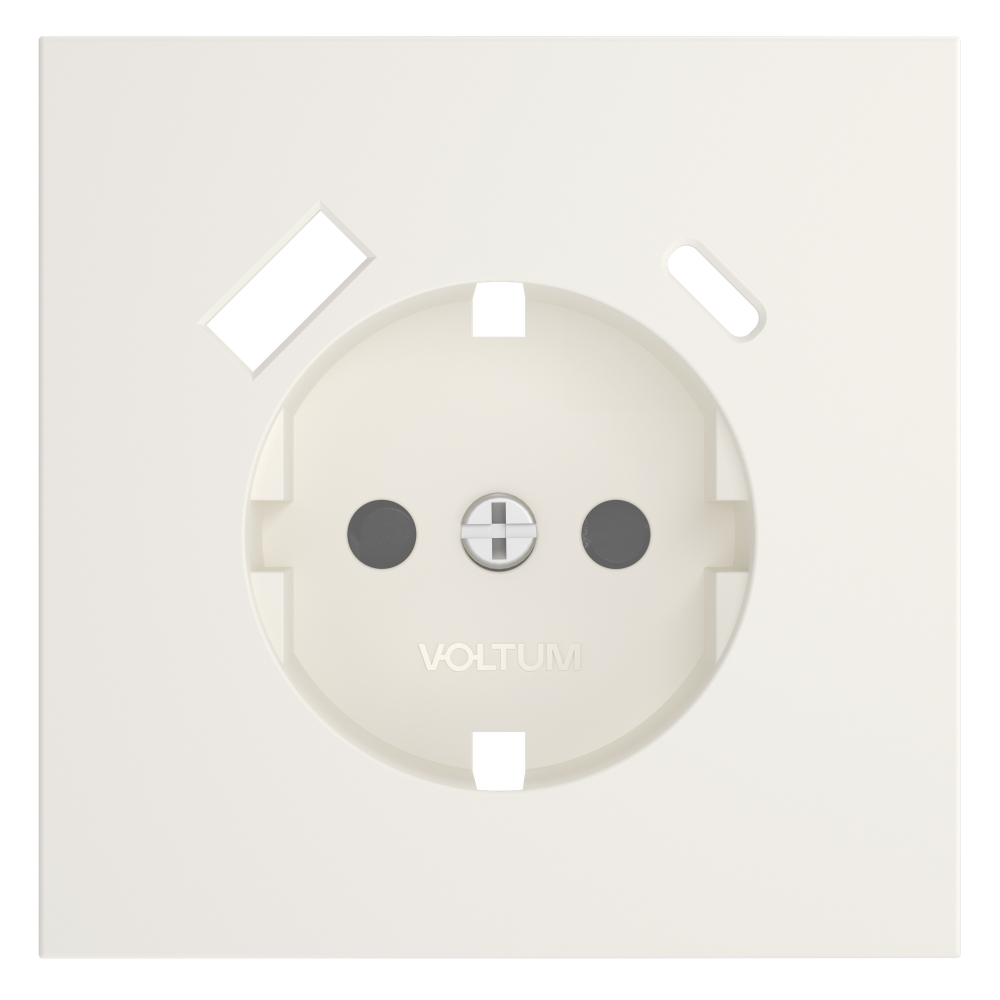 Накладка для розетки с заземлением и защитными шторками, с USB A+C, S70 (хлопок)