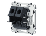 VM189 Механизм компьютерной двойной розетки RJ-45 (8P8C) CAT6 с автоматической защитной шторкой QUANT