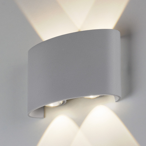 Купить Пылевлагозащи<wbr>щенный светодиодный светильник Twinky Double серый IP54 1555 Techno LED серый