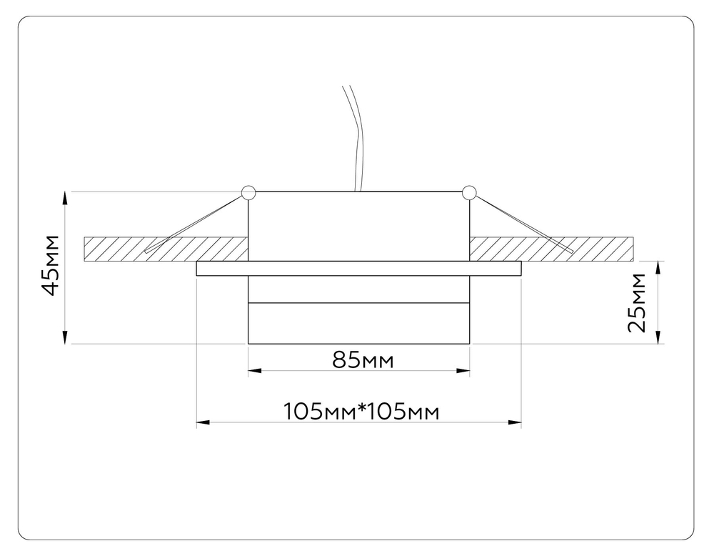 TN52422 BK/FR черный/белый матовый GX53 max 12W 105*105*45