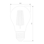 Филаментная светодиодная лампа Dimmable A60 9W 4200K E27 BLE2715