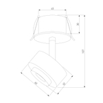 Потолочный поворотный светодиодный светильник Only 6W 4000K чёрный 25089/LED