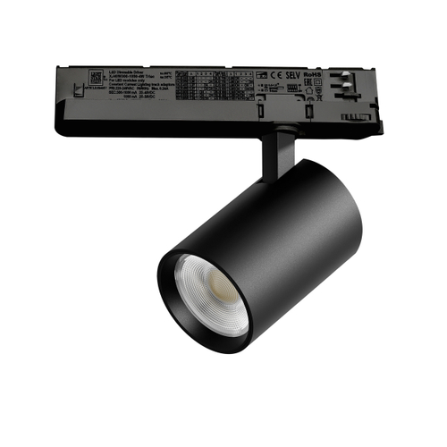 Купить A5237TRIAC Светильник ALTA BASE для трековой системы Quattro с управлением TRIAC LED 24W 3040LM 24G ЧЕРНЫЙ 3000K с адаптером (215237 + 594057)