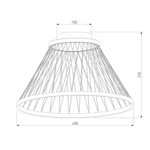 Потолочный светодиодный светильник 40019/1 LED коричневый