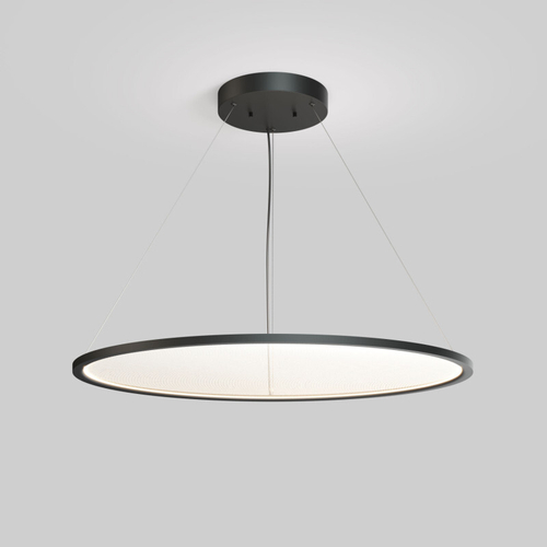 Купить Подвесной светильник горизонтальный VEIL, 80 Вт, ?1000?В1500 мм, LED 2700-6000K, IP20, пульт Д/У (в комплекте), черный, алюминий, акрил