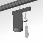 Mini Magnetic Трековый светильник 3W 3000K черный 85200/01
