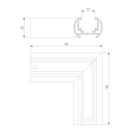 Slim Magnetic Коннектор угловой для шинопровода Round накладной 85135/00 85135/00