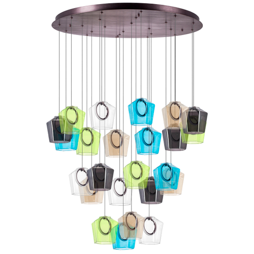 Купить 796349 Люстра CARAMELLO LED 24х6W 2600LM КОФЕЙНЫЙ/МУЛЬТИКОЛОР 3000K
