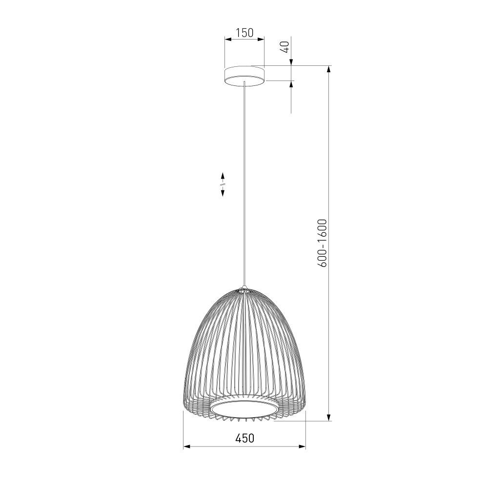 Подвесной светодиодный светильник 40010/1 LED черный